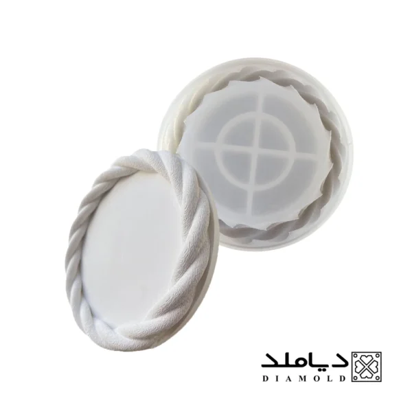 قالب سیلیکونی طرح سینی گرد مدل طنابی زبر