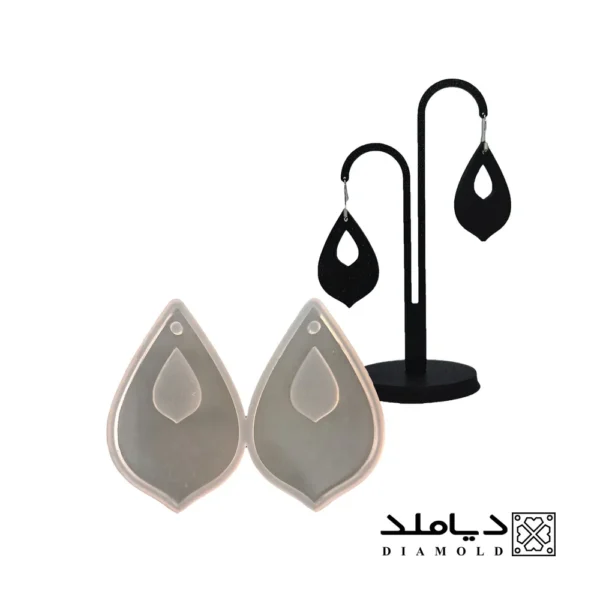 قالب سیلیکونی طرح گوشواره مدل اشک اسلیمی