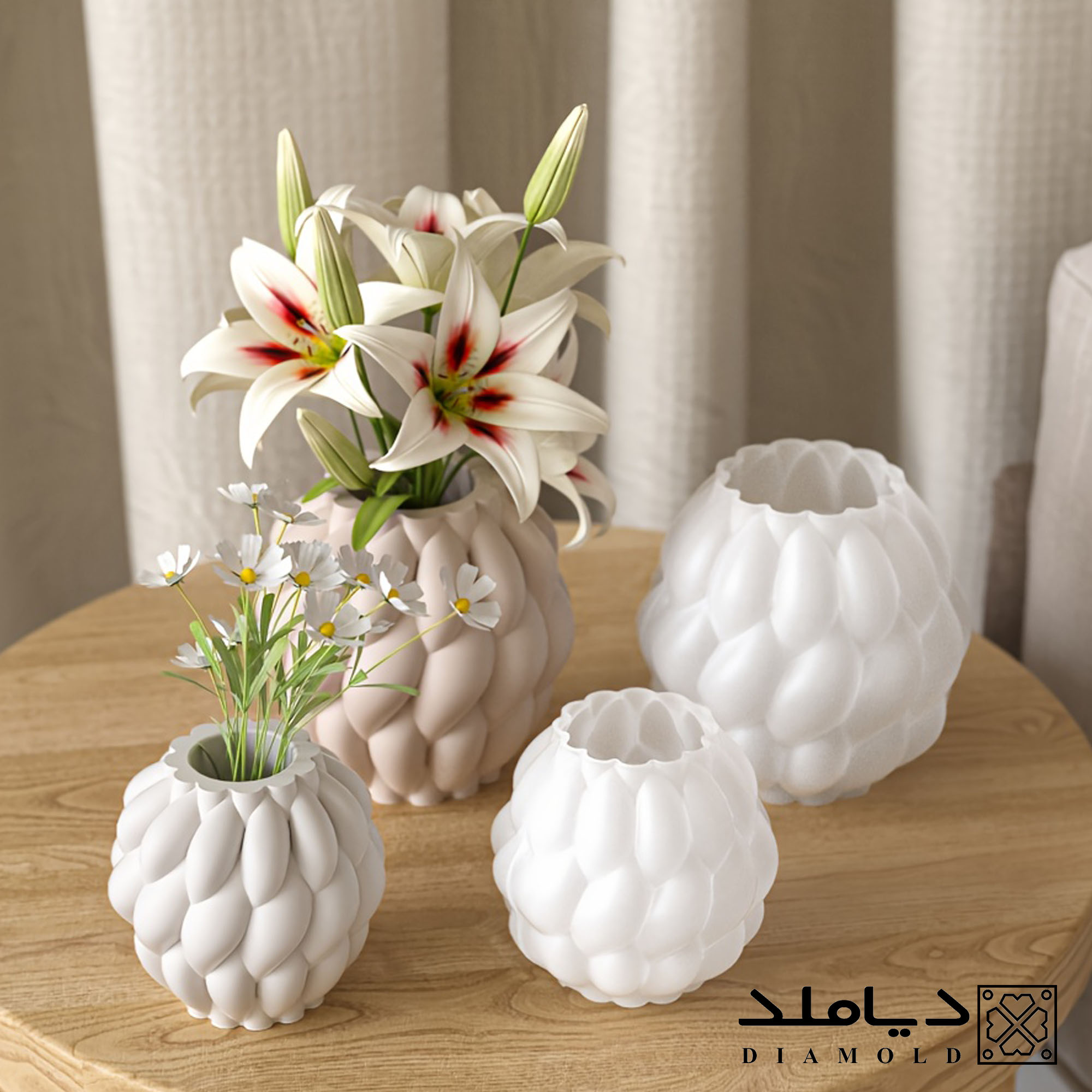 دسته رزین و سنگ مصنوعی