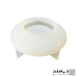 قالب رزین طرح جا شمعی مدل شیاردار منجنی کوتاه- تک. قالب از جنس سیلیکون است.