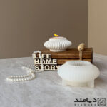 قالب رزین طرح جا شمعی مدل شیاردار منجنی کوتاه- دکوری.