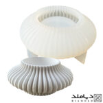 قالب رزین طرح جا شمعی مدل شیاردار منحنی کوتاه-فروشگاه دیاملد