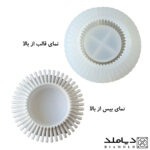 قالب رزین طرح جا شمعی مدل شیاردار منحنی کوتاه نما از بالا