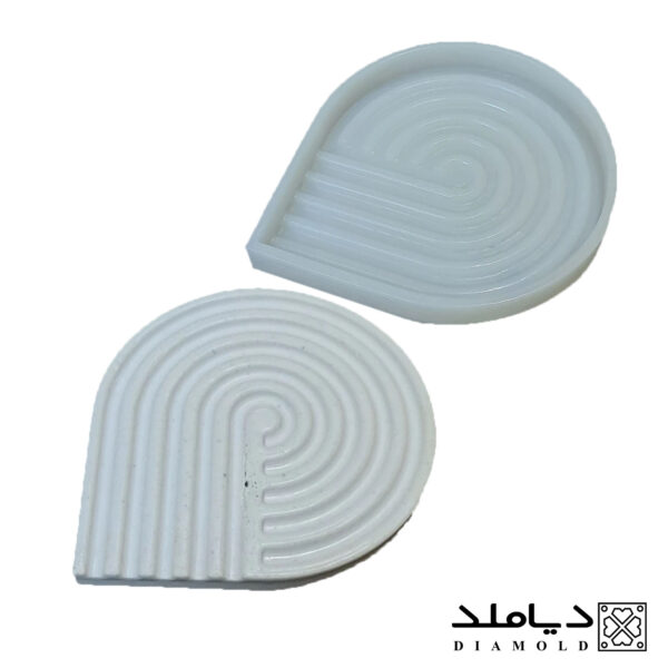 تصویر اصلی قالب سیلیکونی طرح زیرلیوانی مدل اسپیرال ساده