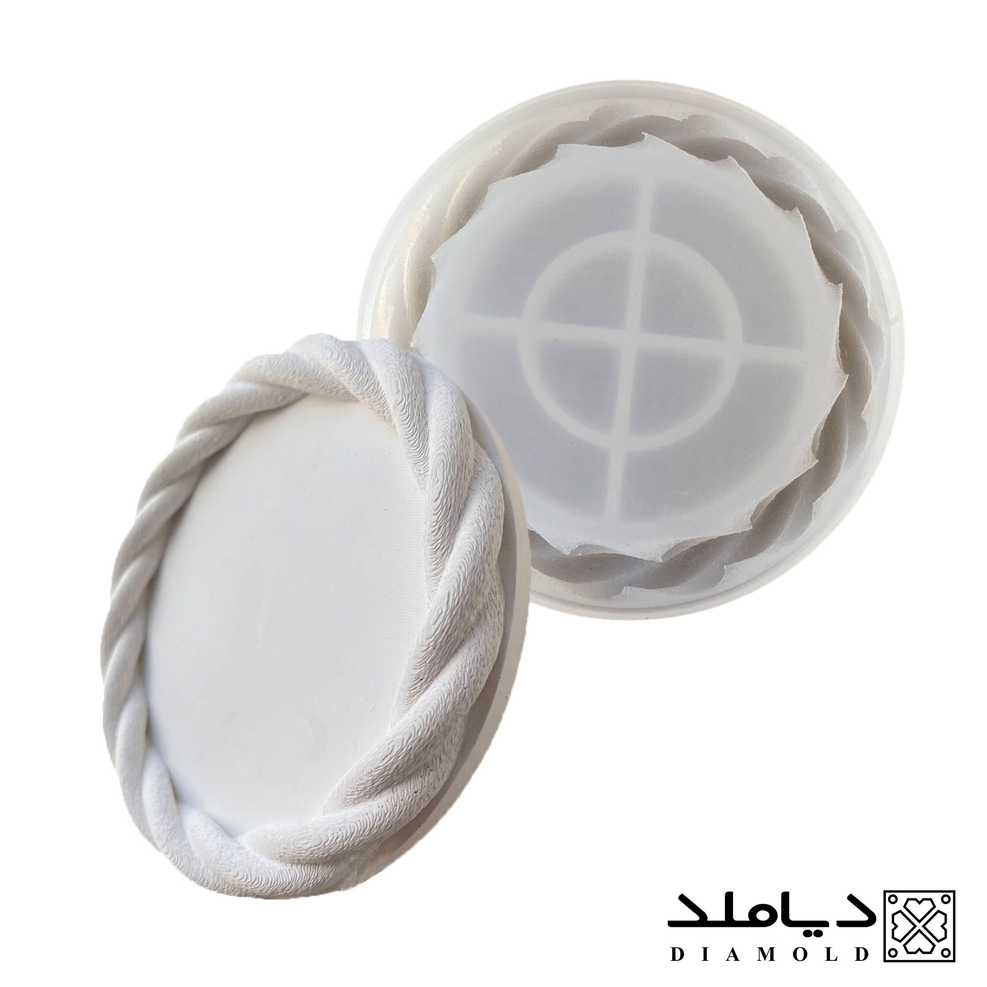 تصویر اصلی قالب رزین طرح سینی مدل طنابی زبر