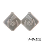 قالب سیلیکونی رزین طرح گوشواره مدل مربع مینیمال1