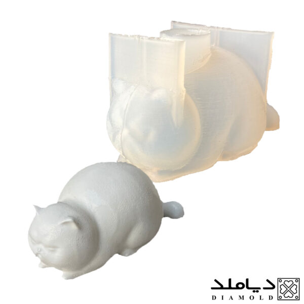 تصویر اصلی قالب چند منظوره طرح گربه چاق خوابیده