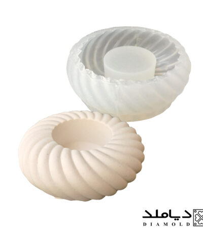 قالب سیلیکونی رزین طرح شمعدان مدل طنابی کوتاه