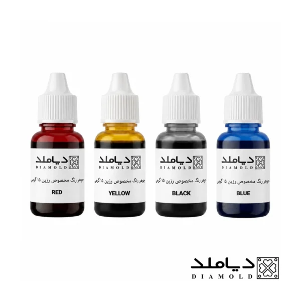 پکیج جوهر رنگ رزین اپوکسی دیاملد مدل بی‌نهایت (۴ رنگ پایه)